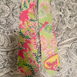 Lot of two Lilly Pulitzer cotton neckties